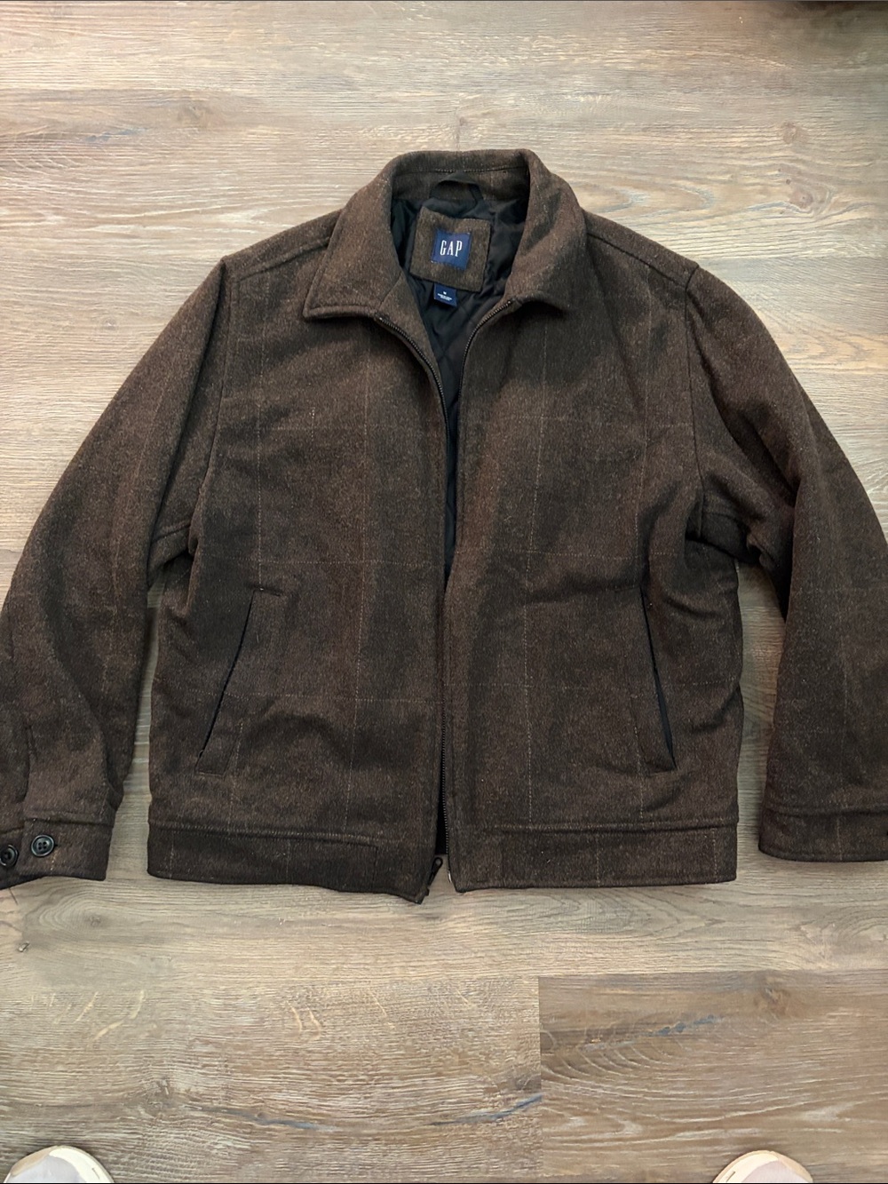 GAP Men's Brown Wool Blend Coat